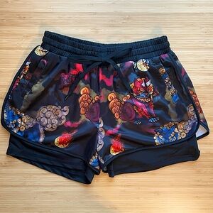 Lion Dog Unisex Adjustable Double Layered Lounge Shorts